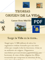 TEORIAS Origen Vida