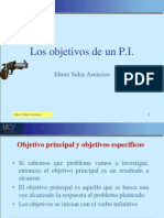 SESIÓN 7 Los objetivos de un P.I.