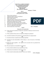 Fifth Semester Mca 504 Data Mining: Each Question Carries 3 Marks