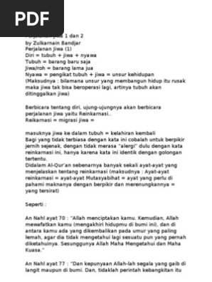 Perjalanan Jiwa Dan Roh