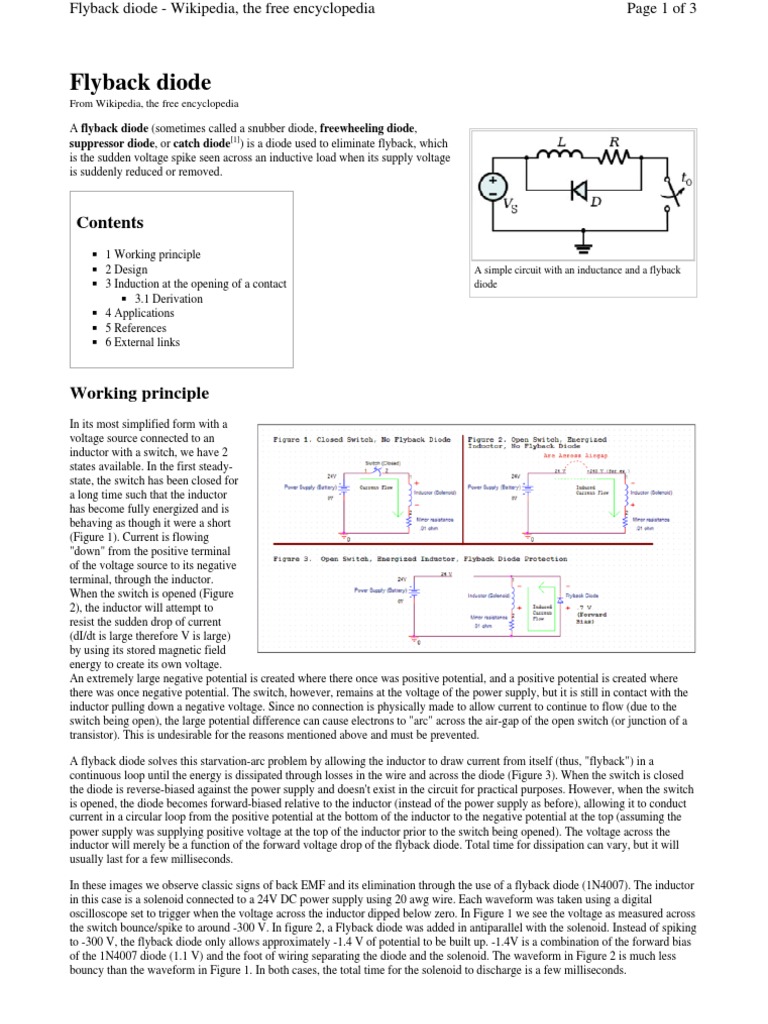 Flyback Diode PDF PDF Electrical Engineering