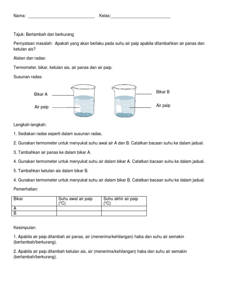 Eksperimen Haba | PDF