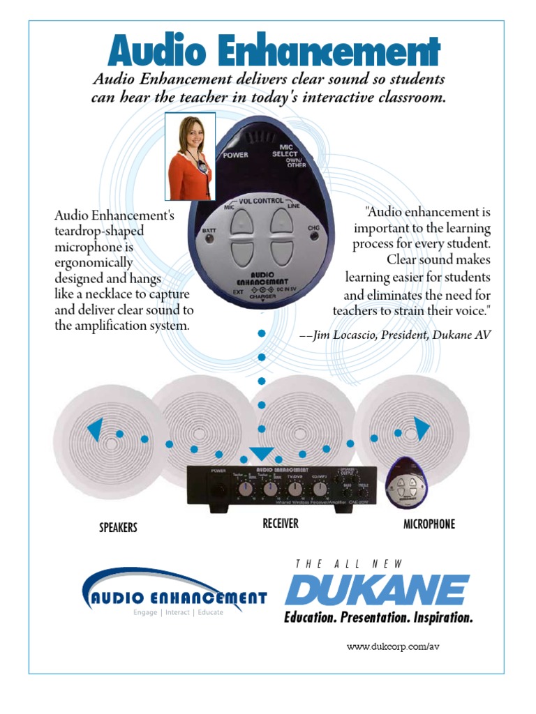 Dukane Audio Enhancement System Loudspeaker Microphone