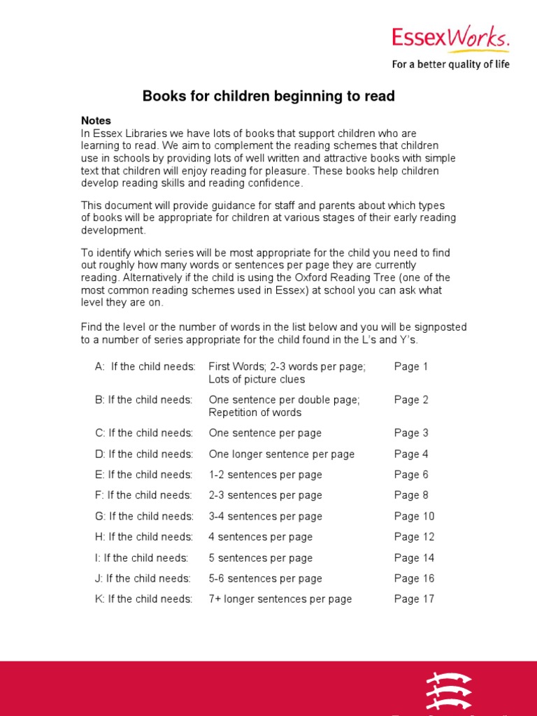 Early Reading Book Recommendations | PDF | Language Arts & Discipline