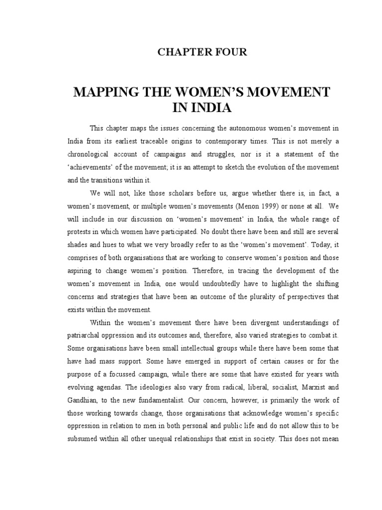 Evolution of Women's Movement in India | PDF | Women's Studies | Feminism