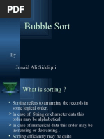 Download Bubble sort by Junaid khan SN15707474 doc pdf