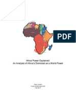 Africa Power Explained: An Analysis of Africa's Dismissal As A World Power