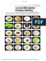 200 Calorias en Dif Platos