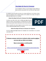 Dietas para Bajar de Peso en 2 Semanas