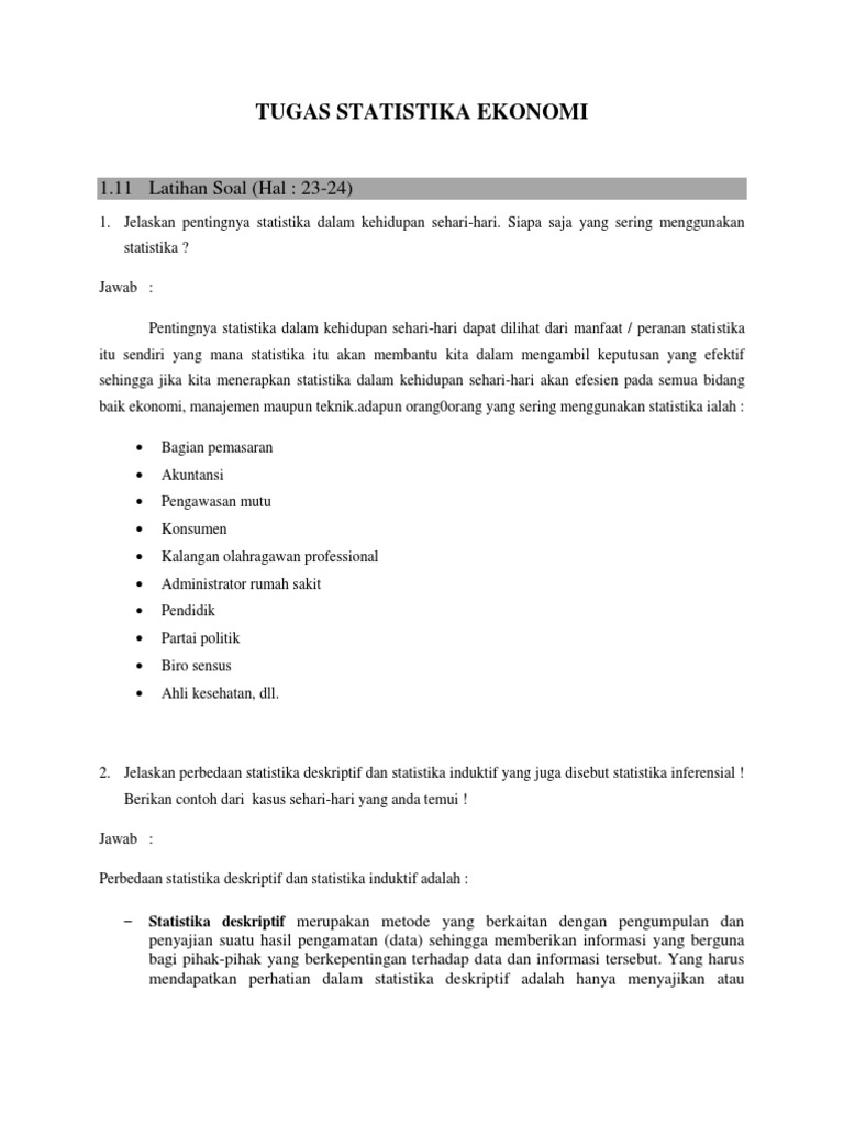 Tugas Statistika Pdf