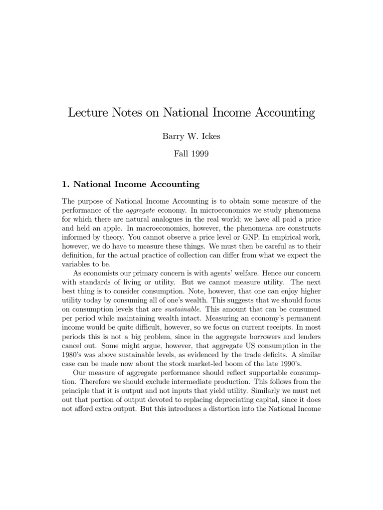 Understanding Natural Income Accounting | PDF