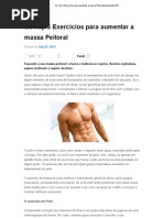 Os Top 5 Exercícios para aumentar a massa PeitoralSuplementos BR