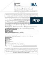 Ficha de Dados Sobre Avaliação Do Aluno Com Deficiência Intelectual PDF