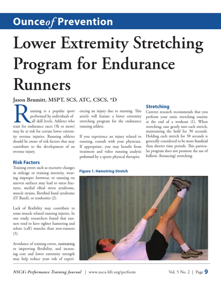 Lower Extremity Stretches for Runners | PDF | Human Leg | Foot