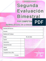 Examen 2do Bim Quinto Grado Editorial