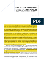 Os Usos Sociais Do Dinheiro em Circuitos Filantrópicos. O Caso Das "Publicações de Rua"