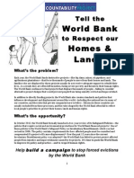 Forced Evictions and The World Bank - Background Info