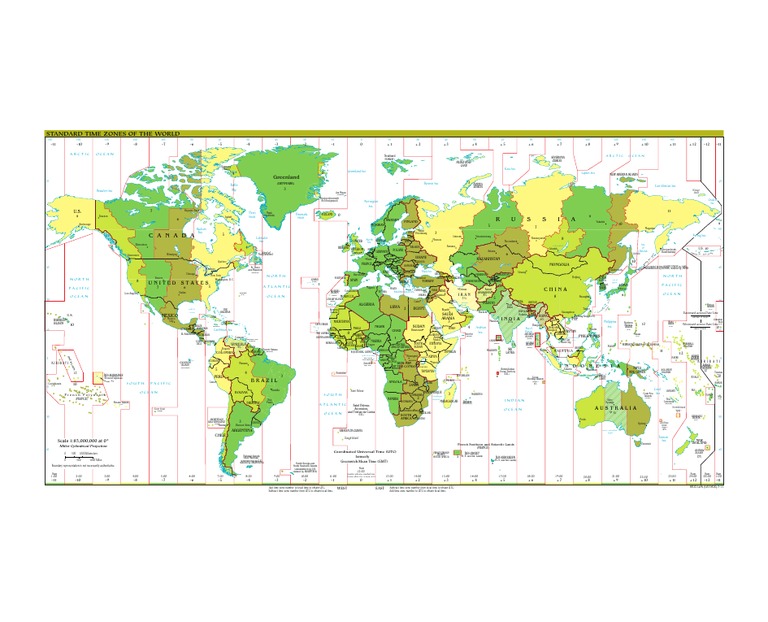 World Time Zones and Geographic Data | PDF | Science & Mathematics