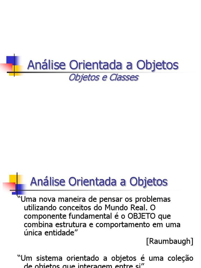 Fundamentos da Análise Orientada a Objetos | PDF | Classe (programação ...