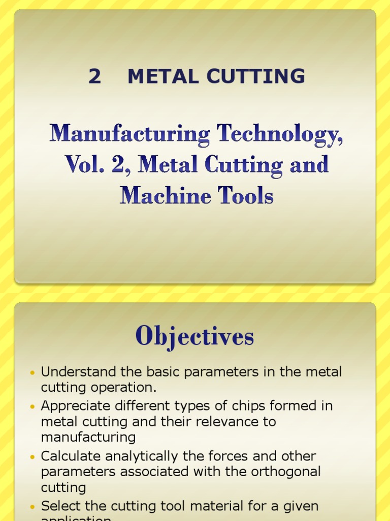 Metal Cutting PDF Machining Steel