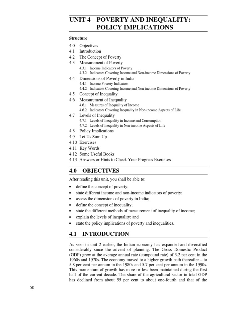 Poverty and Inequality Policy Overview | PDF | Poverty | Poverty ...