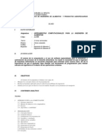 Herramientas Computacionales para Ingenieria Alimentos