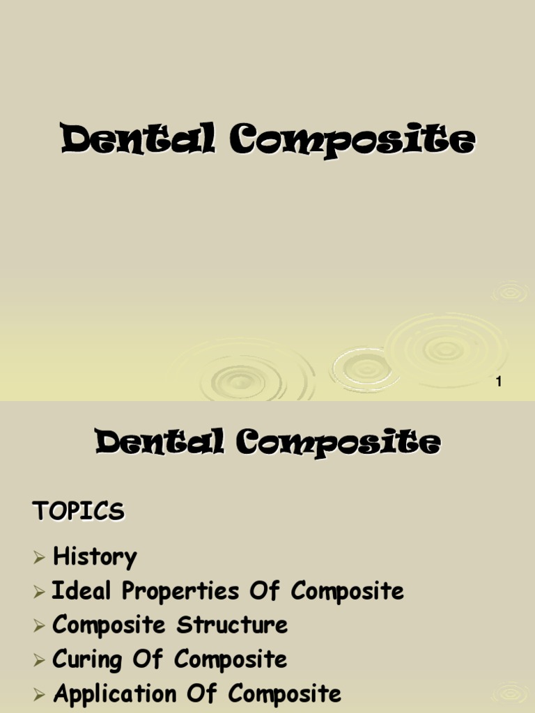 An Overview of Dental Composite Materials Their History, Properties