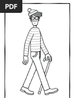 Where's Wally Colouring Page