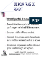 Indemnite Pour Frais de Recouvrement