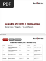 Events & Publications Calendar