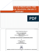 Guidelines for Preparing the Mba Project Report