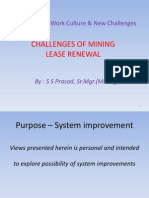 Challenges of Mining Lease Renewal: Theme: PSU Work Culture & New Challenges