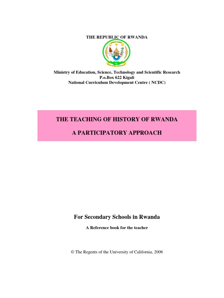The Teaching of The History of Rwanda, A Participative Approach | PDF ...