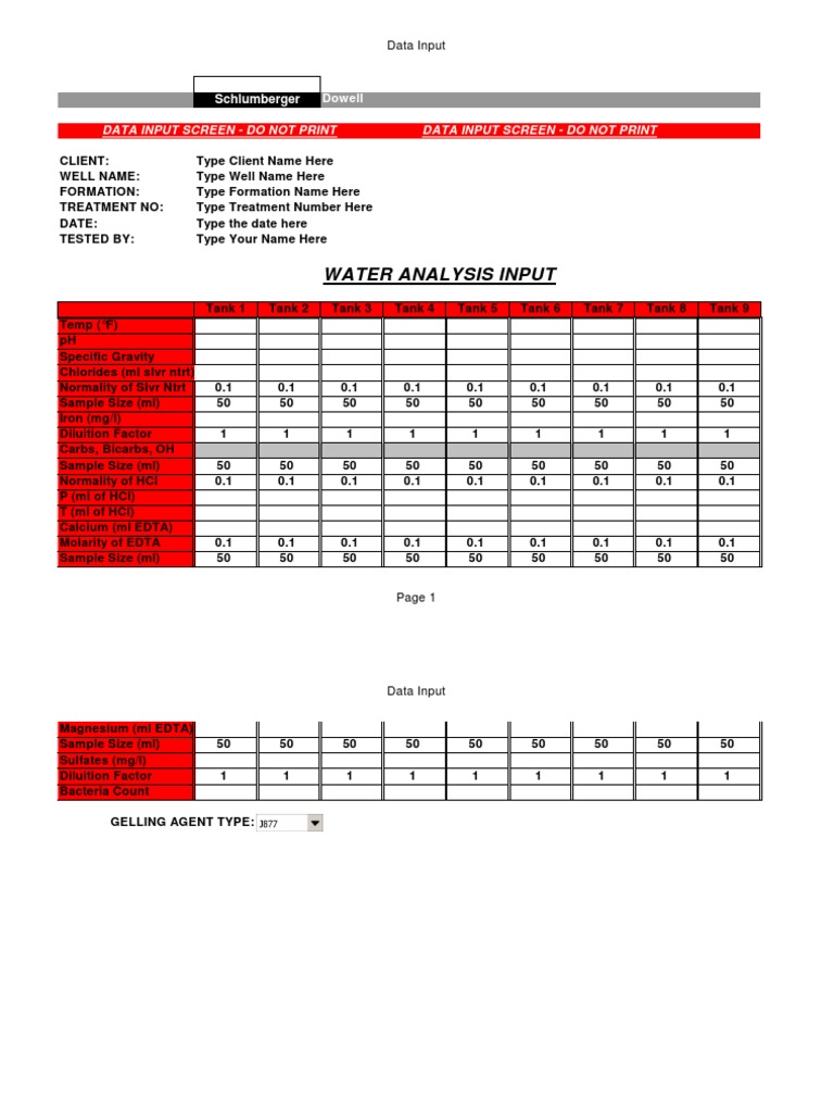 Field Fluids Qaqc | PDF | Magnesium | Atoms