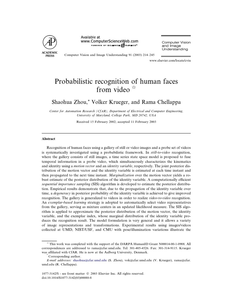 IEEE Paper for Image Processing Computer Vision Probability
