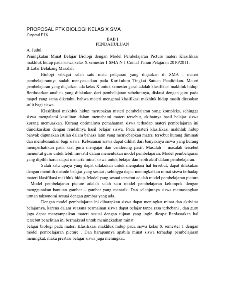 Proposal Biologi