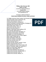 Partial Listing of Affiliated Colleges, Universities, Schools - NATIONAL FORUM JOURNALS (Founded 1982) Dr. William Allan Kritsonis, Editor-in-Chief