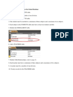 Minimum Requirements for the School Database Exercise