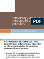 Princípios gerais da prescrição do exercício