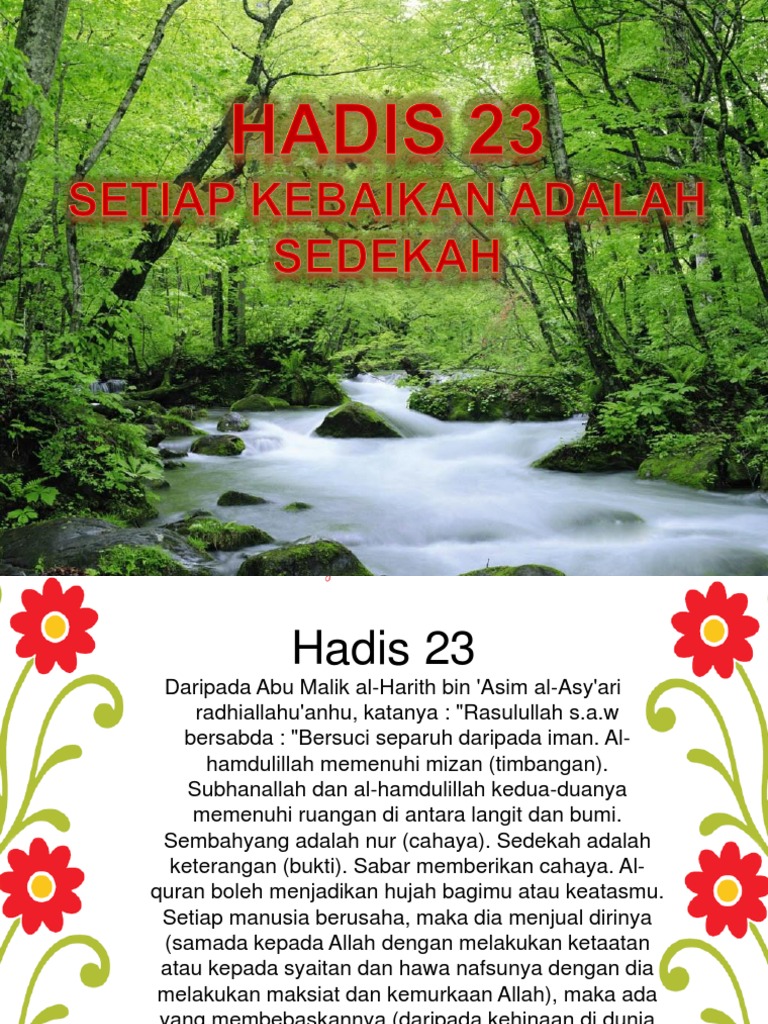 Hadis 23 Kebaikan Adalah Sedekah Pdf