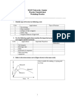 KLEF University, Guntur Practice Tutorial Sheet Workshop Practice Date