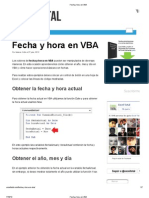 Fecha y Hora en VBA