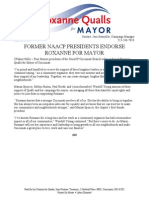 Release FORMER NAACP PRESIDENTS ENDORSE ROXANNE FOR MAYOR