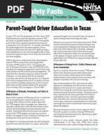 Texas Parent Taught Driver Ed Guide | PDF | Driver's License