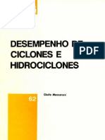 Desempenho de Ciclones e Hidrociclones