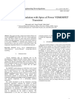 Modelling and Simulation With Spice of Power VDMOSFET Transistor
