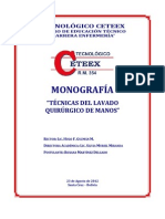 monografía TÉCNICAS DEL LAVADO  quirúrgico de manos