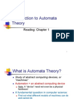 Introduction To Automata Introduction To Automata Theoryy: Reading: Chapter 1