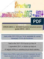 Structura an Scolar Si Calendar 2013 2014