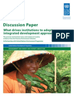 Discussion Paper: What Drives Institutions To Adopt Integrated Development Approaches?